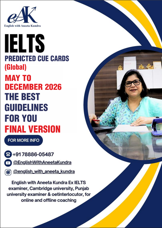 IELTS Speaking Cue Cards 2026 PDF | Band 8+ Answers